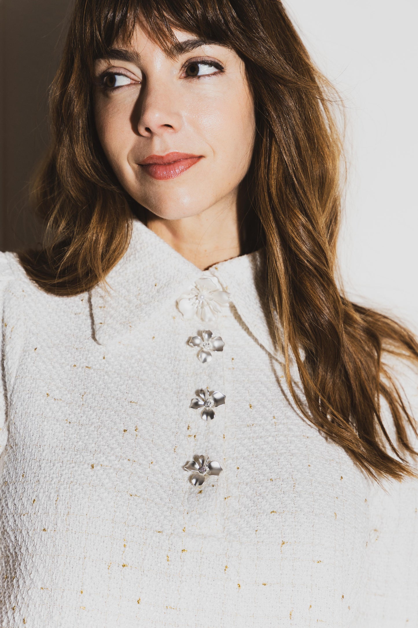 VESTIDO CORTO TWEED WHITE
