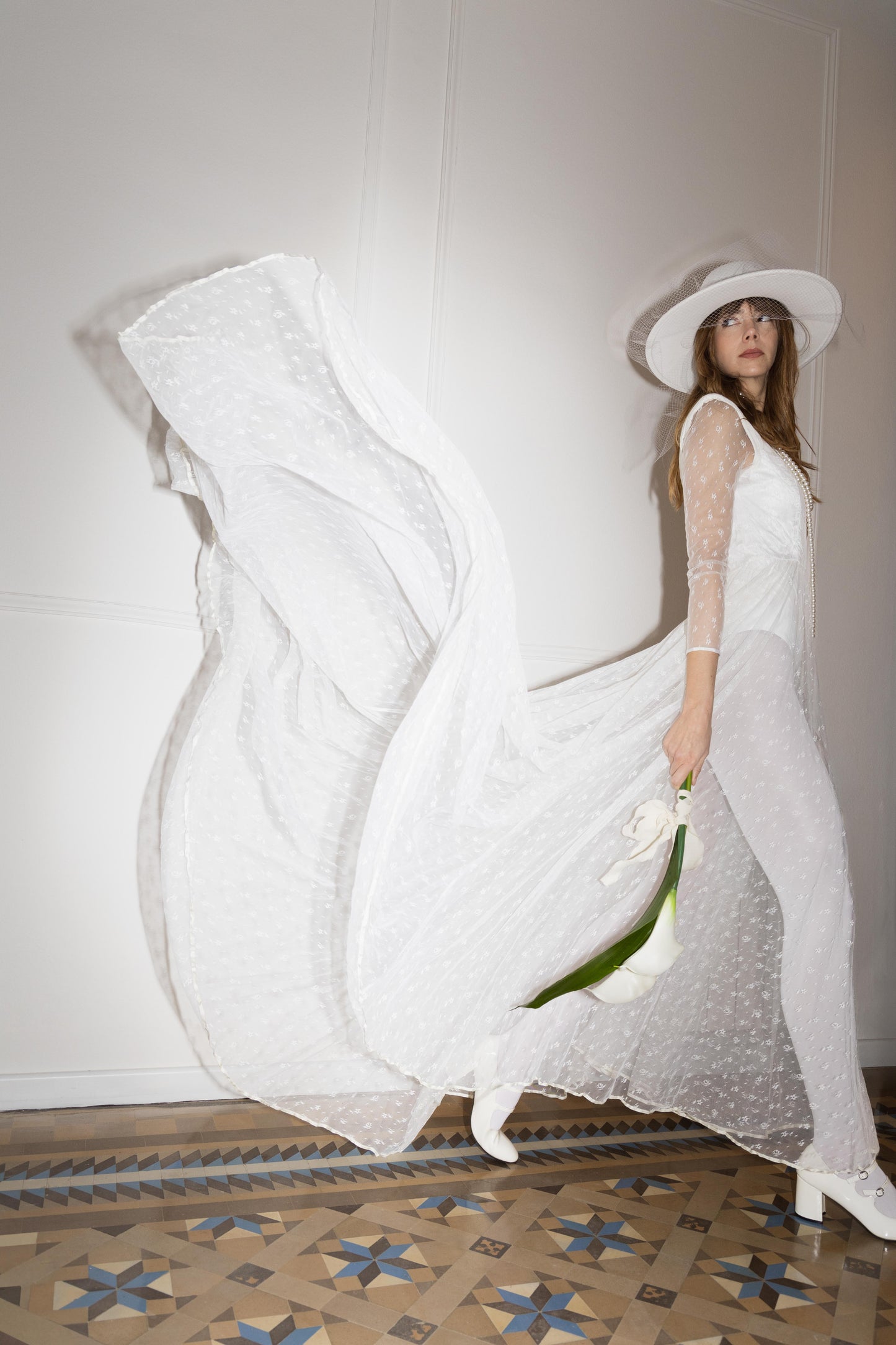 VESTIDO HYDE AÑOS 40 WHITE